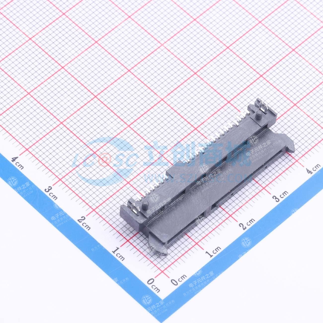 SATA 7+15P 母座 板上6.74 卧贴型